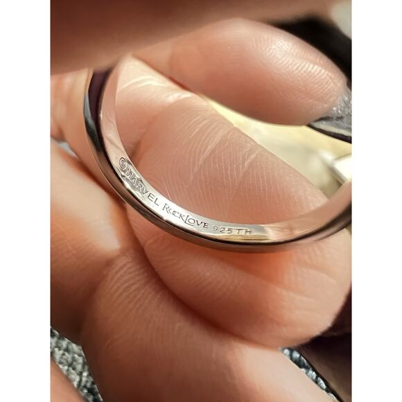 Marvel Stu RockLove Ms. Lightning Bolt Stacker Rings Size 6 925 Sterling Silver - Picture 3 of 10